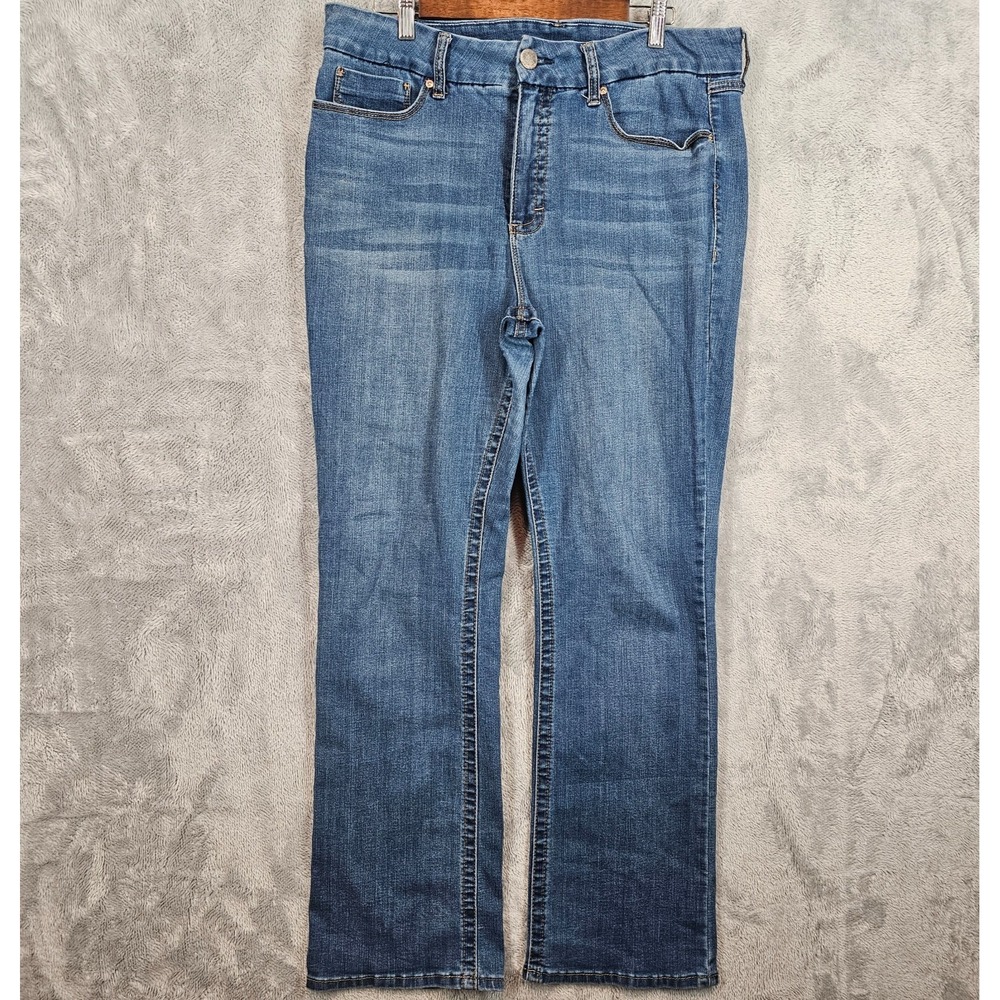 Seven 7 Jeans Womens Size 16 High Rise Skinny Tummyless Medium Wash Blue Denim